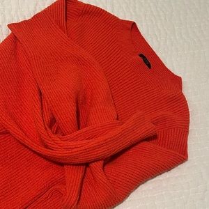 COS Orange ribbed sweater